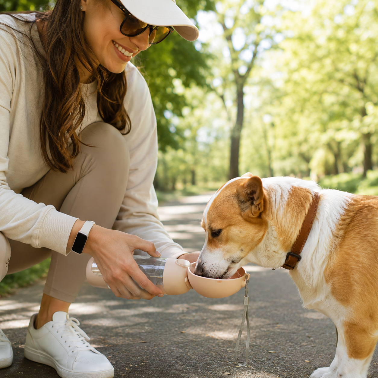 Portable Dog Water + Feeding Bottle