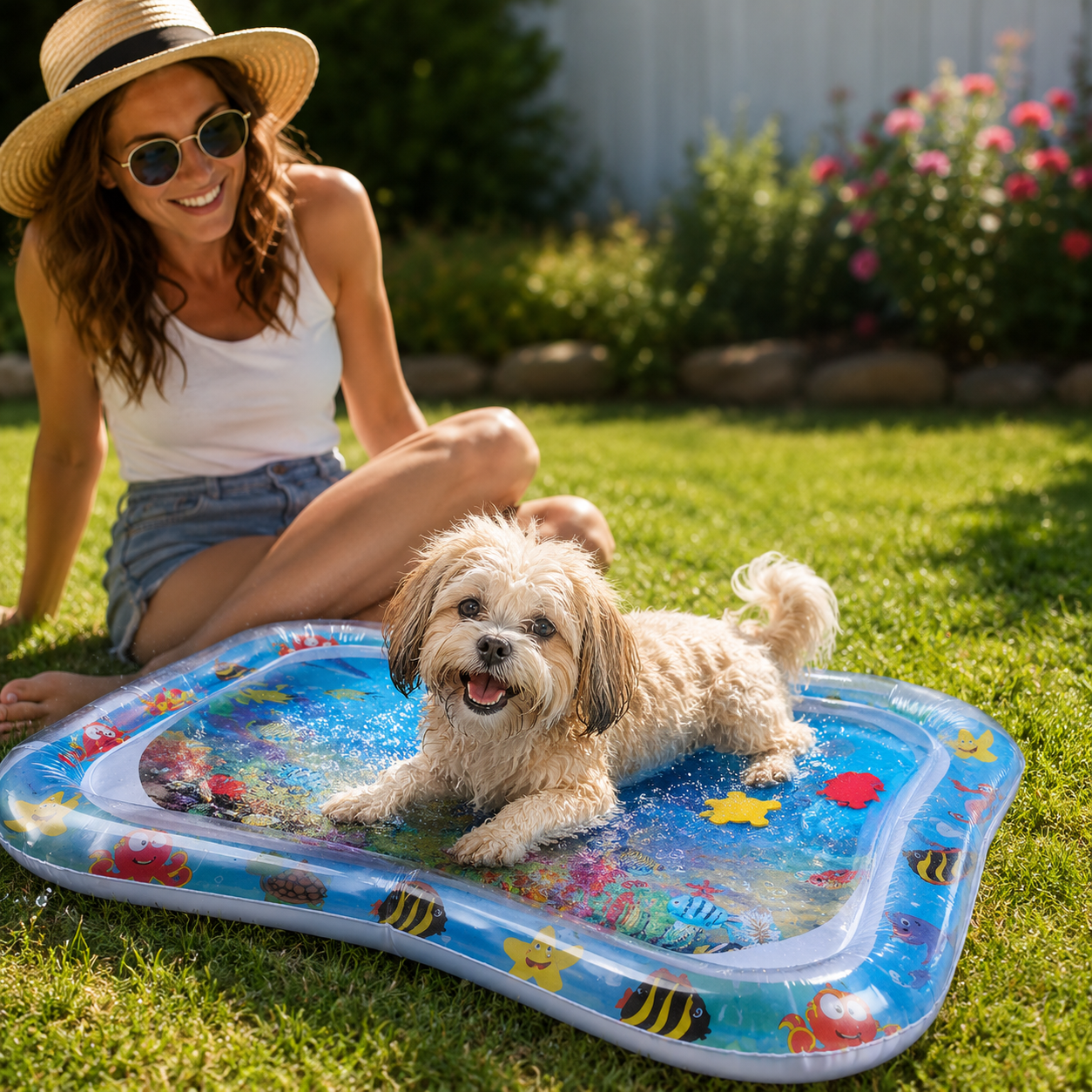 Summer Inflatable Water Mat For Pets